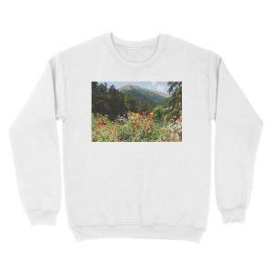 Alternative view of Mountain garden Unisex Crewneck Sweatshirt