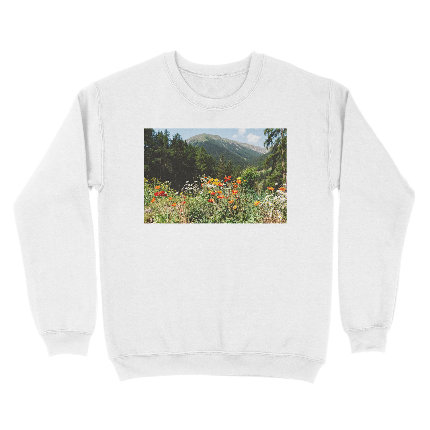 Mountain garden Unisex Crewneck Sweatshirt - Image 2