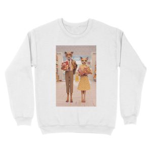 Alternative view of mr.fox couple Unisex Crewneck Sweatshirt