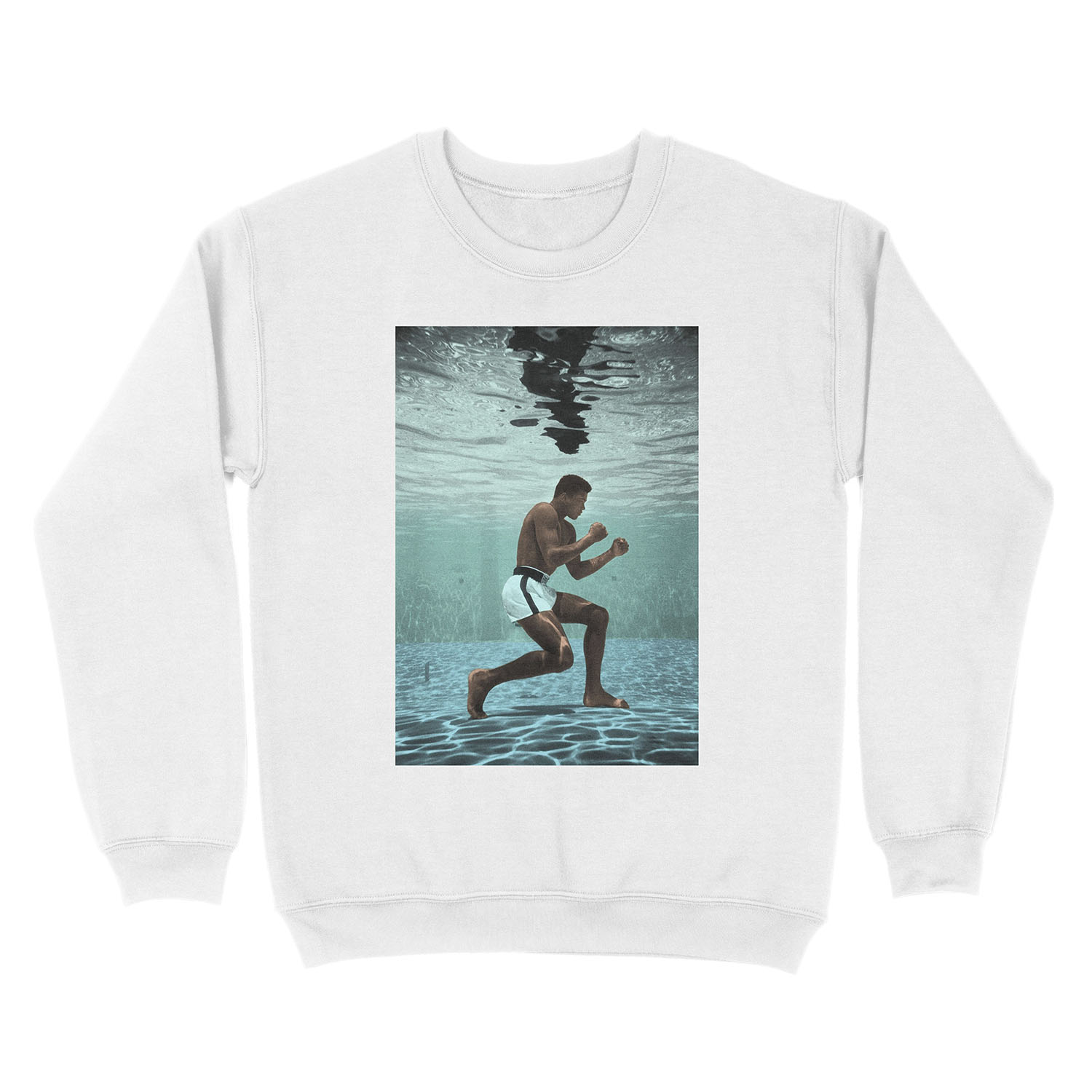 Muhammad Ali Boxing Under Water Unisex Crewneck Sweatshirt - Image 2