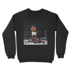 Muhammad Ali Knocks Out Sonny Liston Unisex Crewneck Sweatshirt