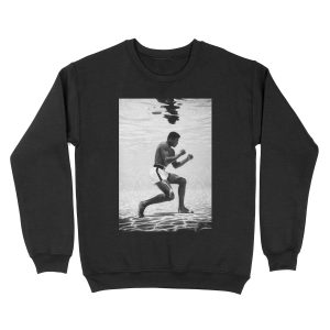 Muhammad Ali Under Water Fighting Position Unisex Crewneck Sweatshirt