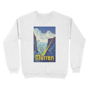 Alternative view of Murren - Vintage Swiss Travel Unisex Crewneck Sweatshirt