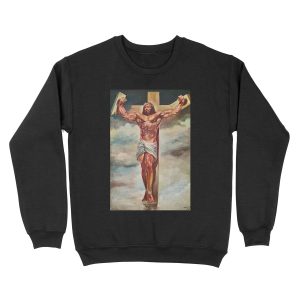 Muscle Jesus Christ Unisex Crewneck Sweatshirt