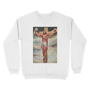 Alternative view of Muscle Jesus Christ Unisex Crewneck Sweatshirt