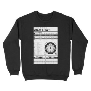 Music Theory Cheat Sheet - B&W Unisex Crewneck Sweatshirt