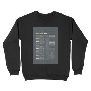 Music Theory for Guitar Cheat Sheet Unisex Crewneck Sweatshirt