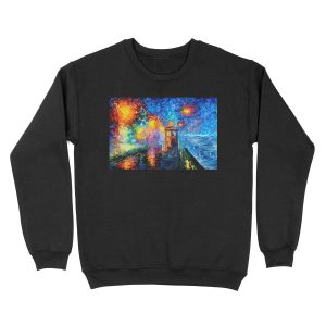 Mysterious Man at beautiful Rainbow Place Unisex Crewneck Sweatshirt