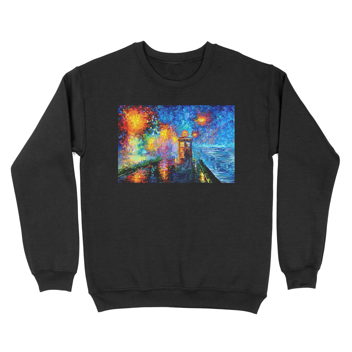 Mysterious Man at beautiful Rainbow Place Unisex Crewneck Sweatshirt