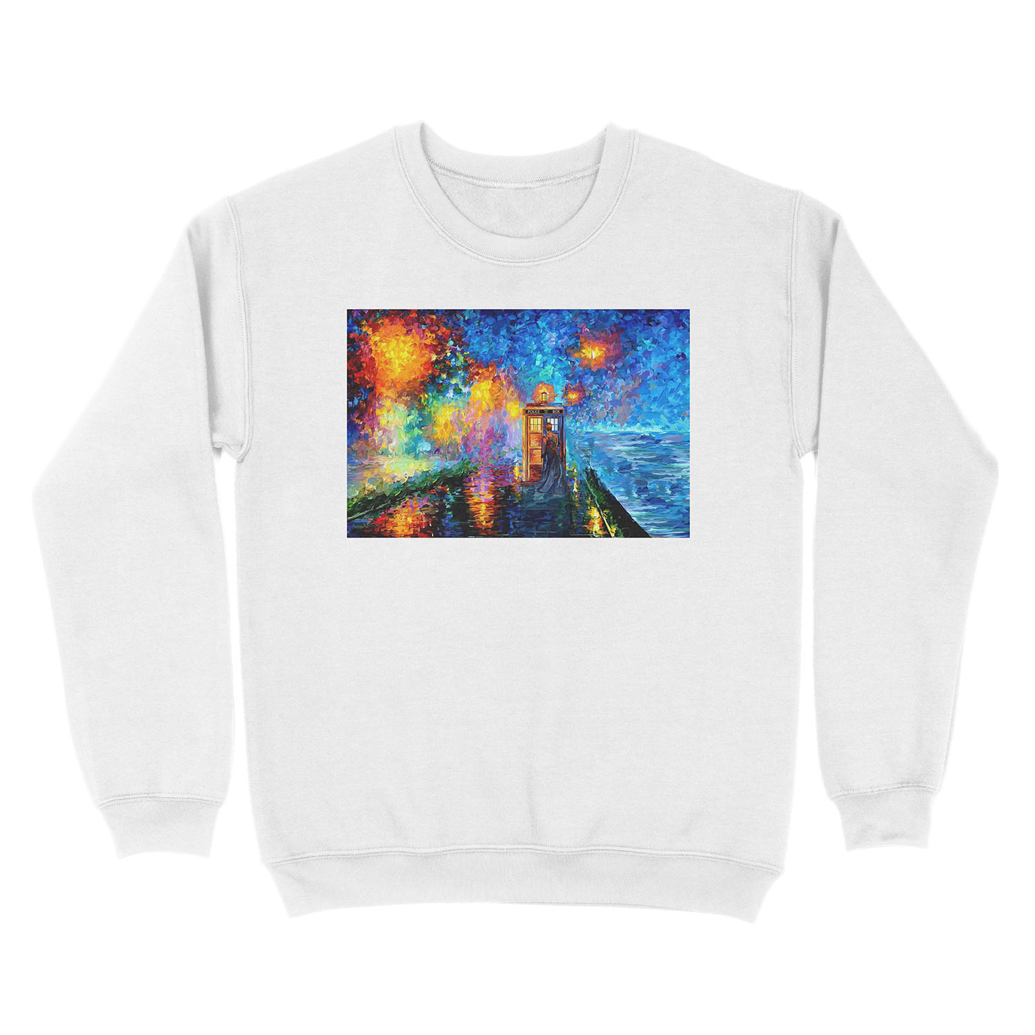 Mysterious Man at beautiful Rainbow Place Unisex Crewneck Sweatshirt - Image 2