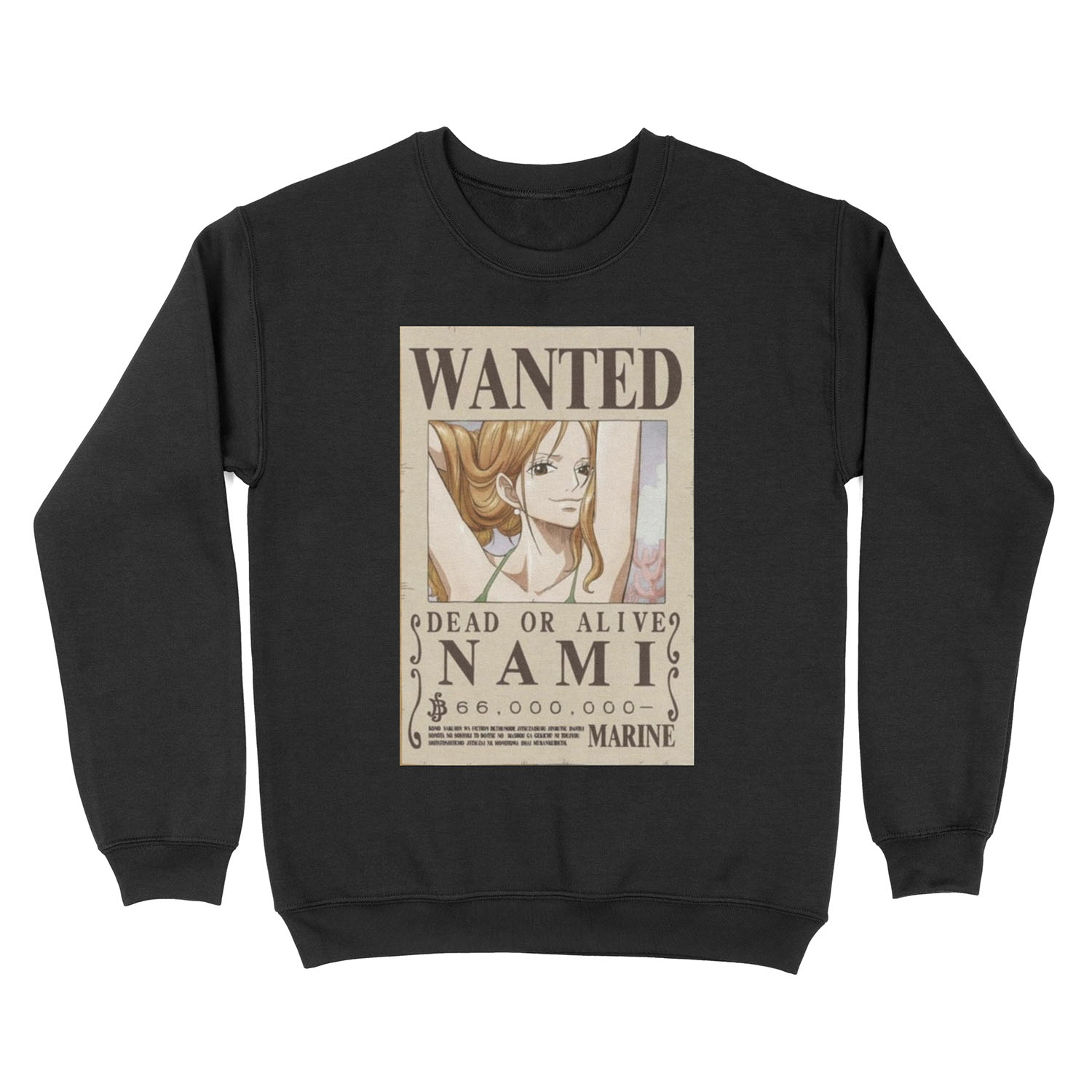 Nami wanted poster Unisex Crewneck Sweatshirt