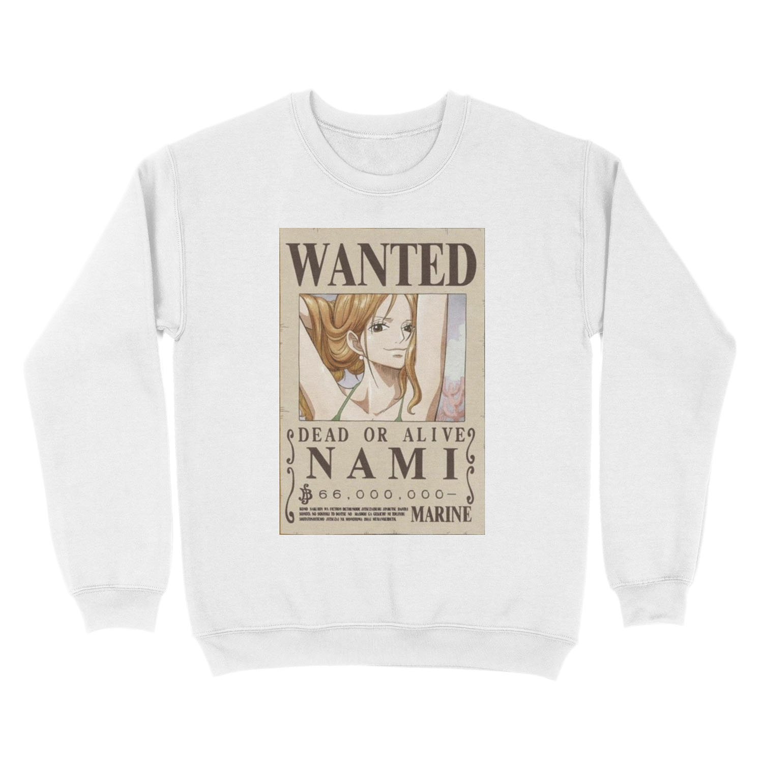Nami wanted poster Unisex Crewneck Sweatshirt - Image 2