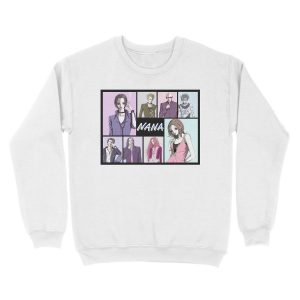 Alternative view of Nana Anime Manga Characters Unisex Crewneck Sweatshirt
