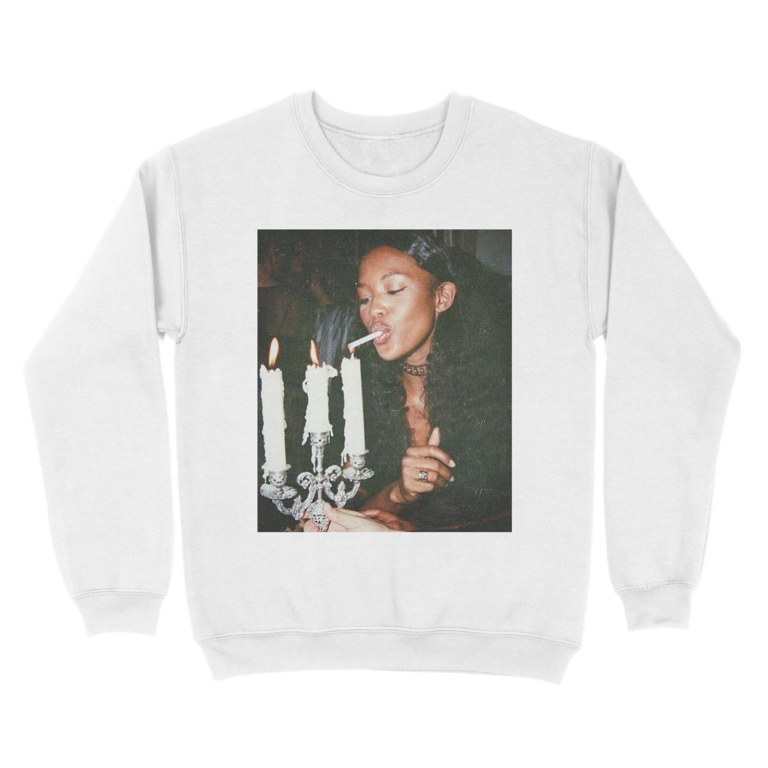 Naomi Campbell : Light Unisex Crewneck Sweatshirt - Image 2