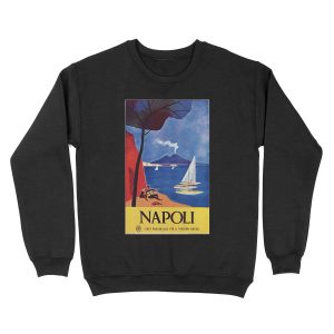 Napels Italy retro vintage travel ad Unisex Crewneck Sweatshirt