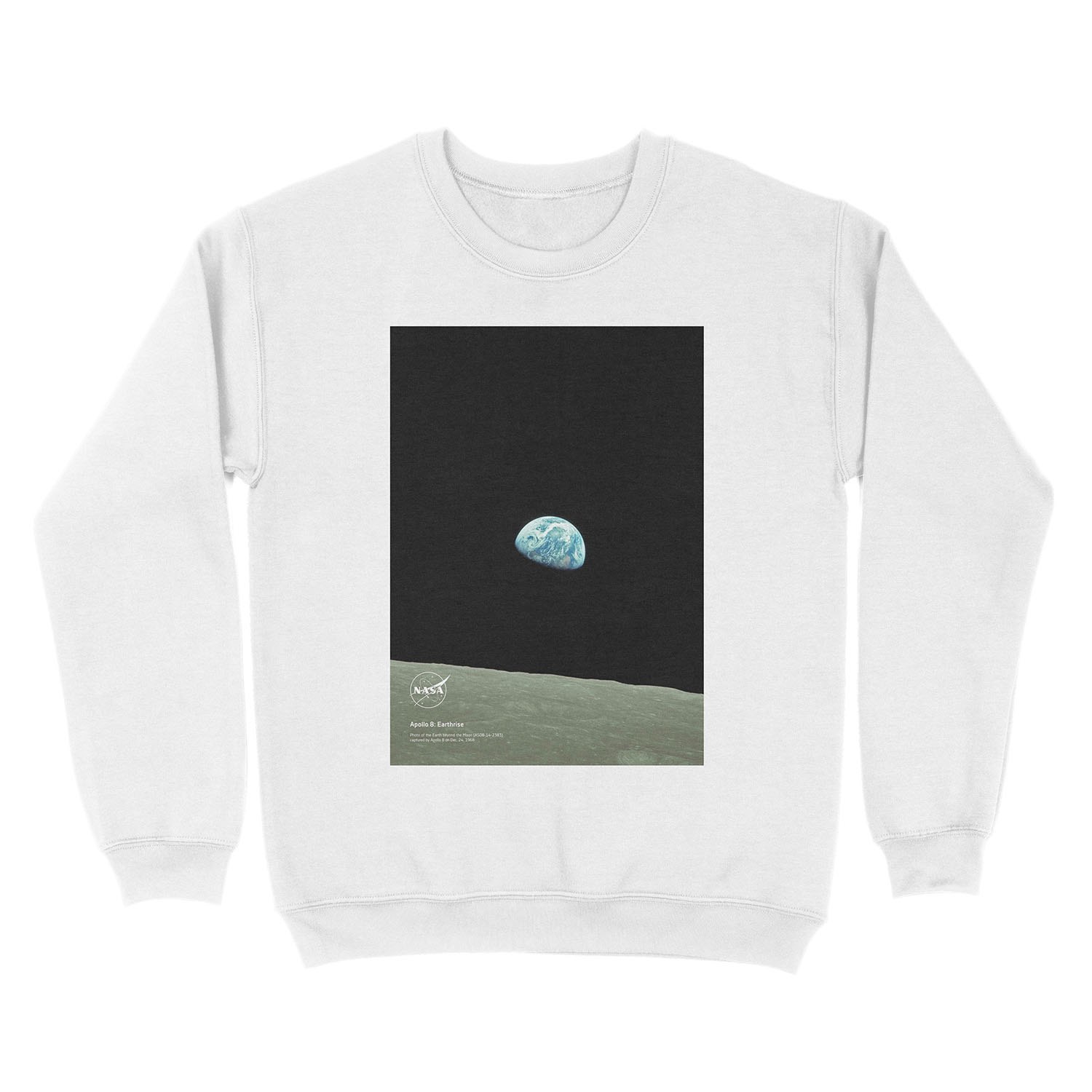 NASA Apollo 8: Earthrise Unisex Crewneck Sweatshirt - Image 2