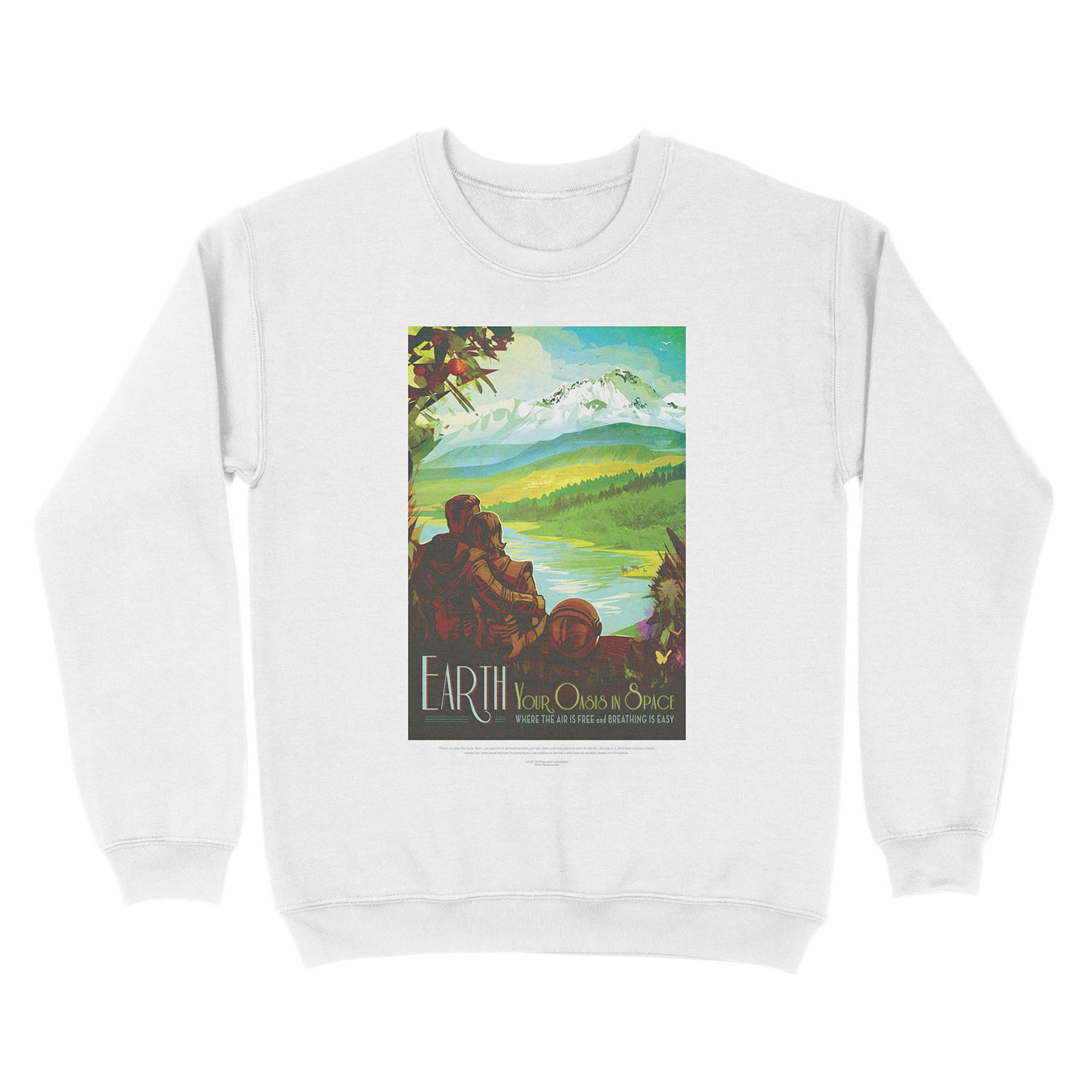 NASA JPL Space Tourism: Earth (8K resolution) Unisex Crewneck Sweatshirt - Image 2