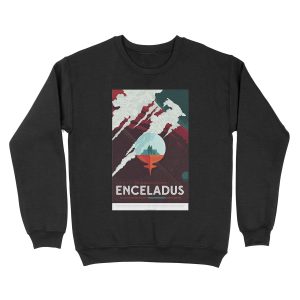 NASA JPL Space Tourism: Enceladus (8K resolution) Unisex Crewneck Sweatshirt