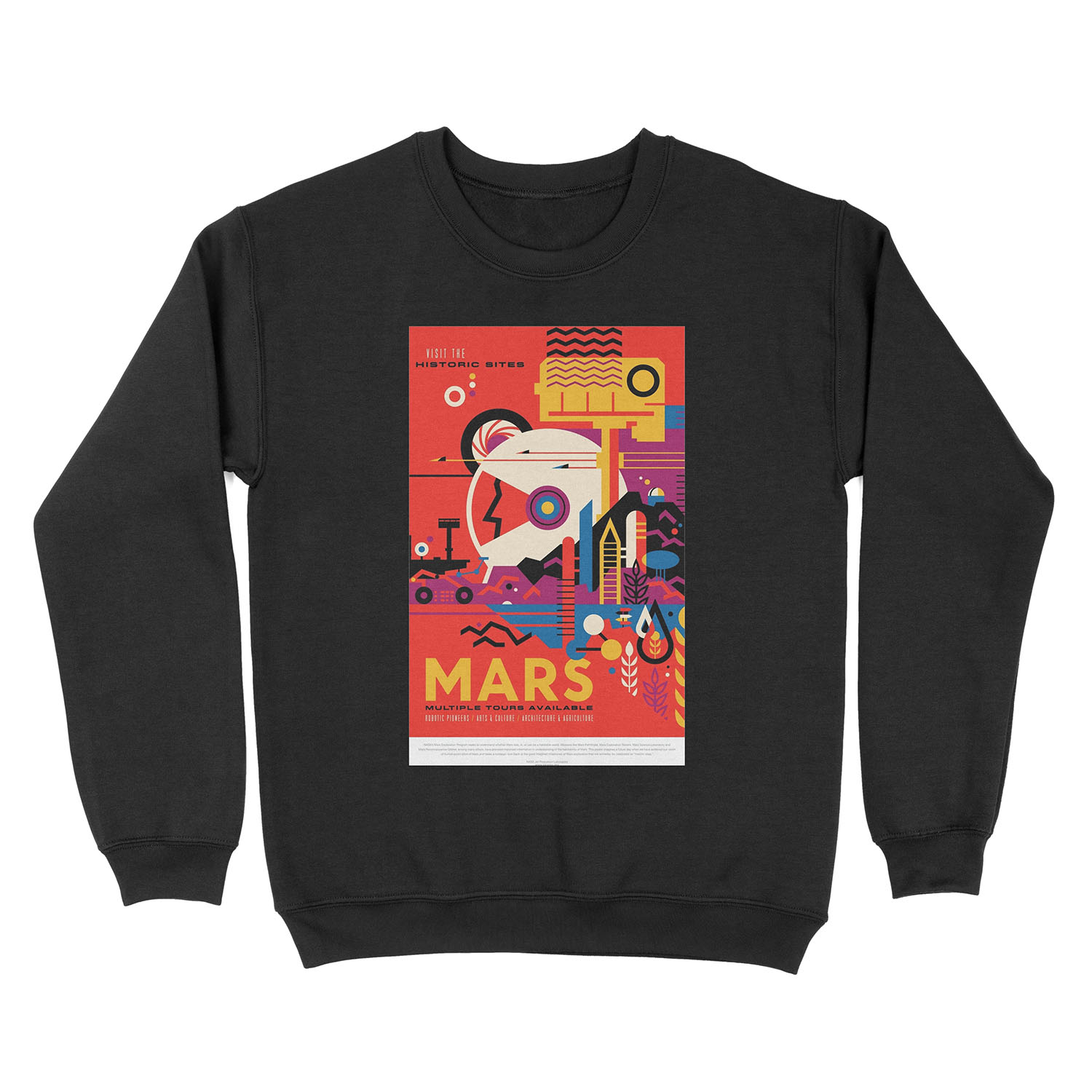 NASA JPL Space Tourism: Mars (8K resolution) Unisex Crewneck Sweatshirt