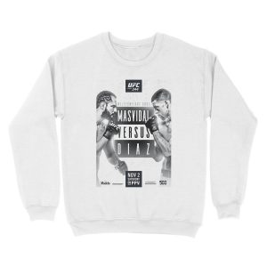 Alternative view of Nate Diaz vs Jorge Masvidal Unisex Crewneck Sweatshirt