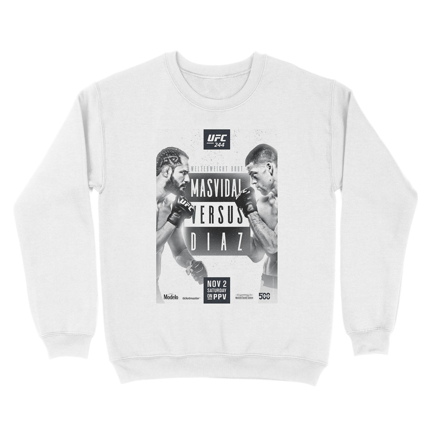 Nate Diaz vs Jorge Masvidal Unisex Crewneck Sweatshirt - Image 2