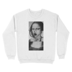 Alternative view of naughty mona lisa vaporwave Unisex Crewneck Sweatshirt