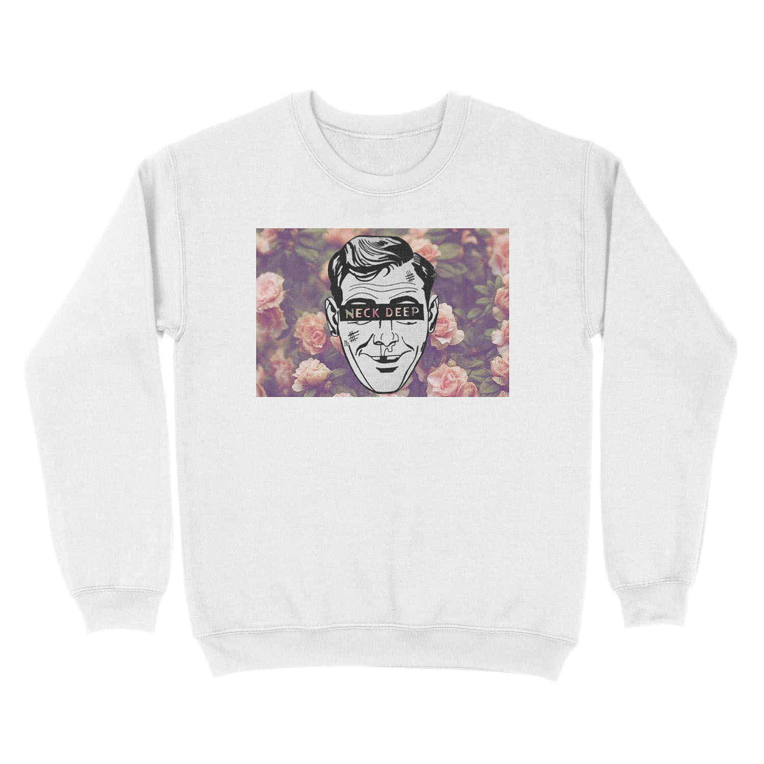 Neck Deep Floral Unisex Crewneck Sweatshirt - Image 2