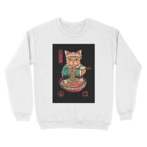 Alternative view of Neko Ramen Unisex Crewneck Sweatshirt