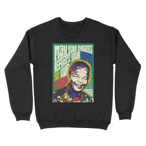 Nelson Mandela Pscyhedelic Pop Art Unisex Crewneck Sweatshirt