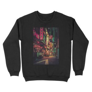 Neo Tokyo II- Japan Night Photo Unisex Crewneck Sweatshirt