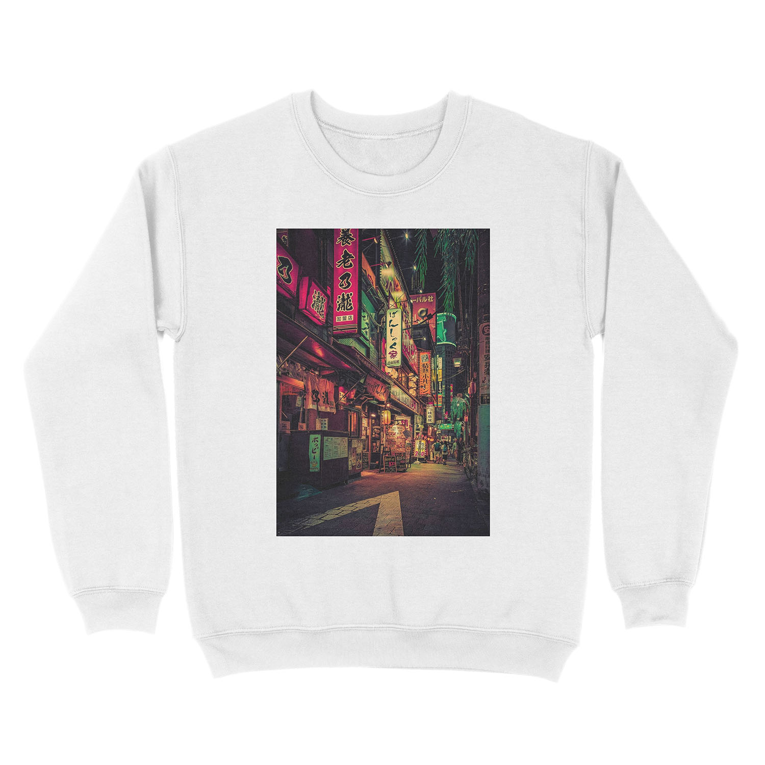 Neo Tokyo II- Japan Night Photo Unisex Crewneck Sweatshirt - Image 2