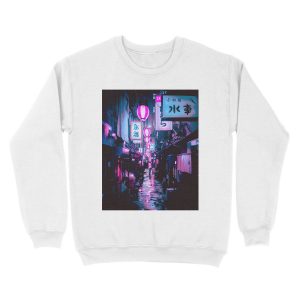 Alternative view of Neon Tokyo Unisex Crewneck Sweatshirt