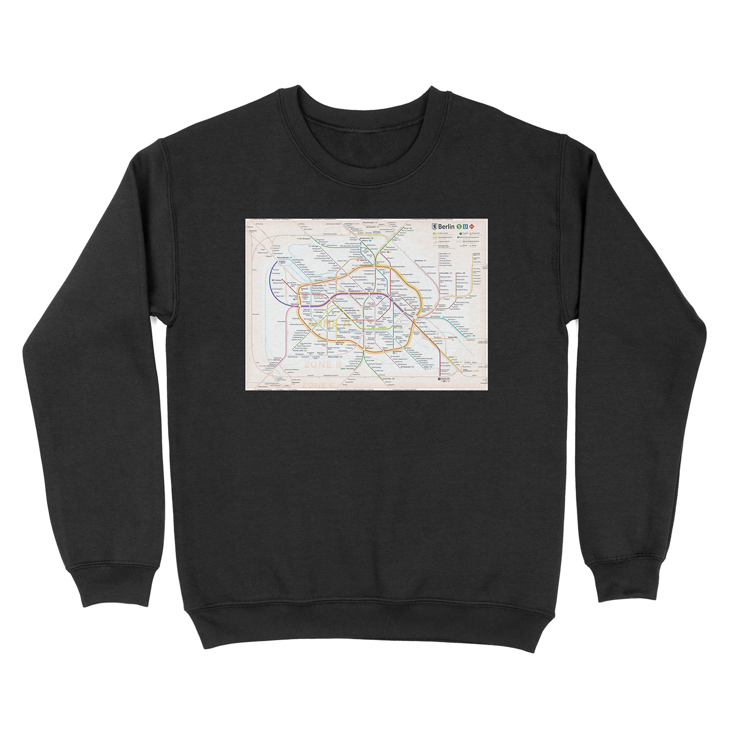 New Berlin rapid transit route map (October 31, 2020) Unisex Crewneck Sweatshirt