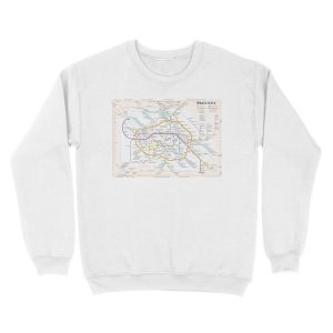 Alternative view of New Berlin rapid transit route map (October 31, 2020) Unisex Crewneck Sweatshirt