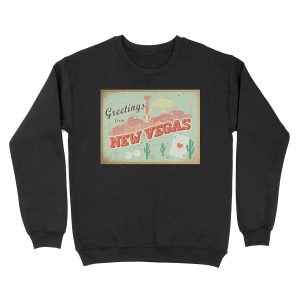 New Vegas Postcard Unisex Crewneck Sweatshirt