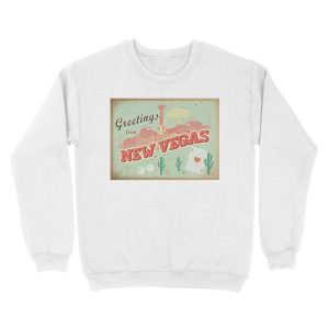 Alternative view of New Vegas Postcard Unisex Crewneck Sweatshirt