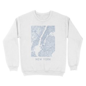 Alternative view of New York City Map, USA City, NYC Unisex Crewneck Sweatshirt