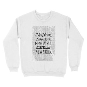 Alternative view of New York City - Vintage Street Map Typography Unisex Crewneck Sweatshirt
