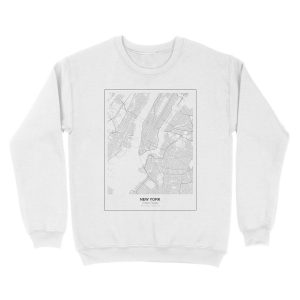 Alternative view of New York Minimalist Map Unisex Crewneck Sweatshirt