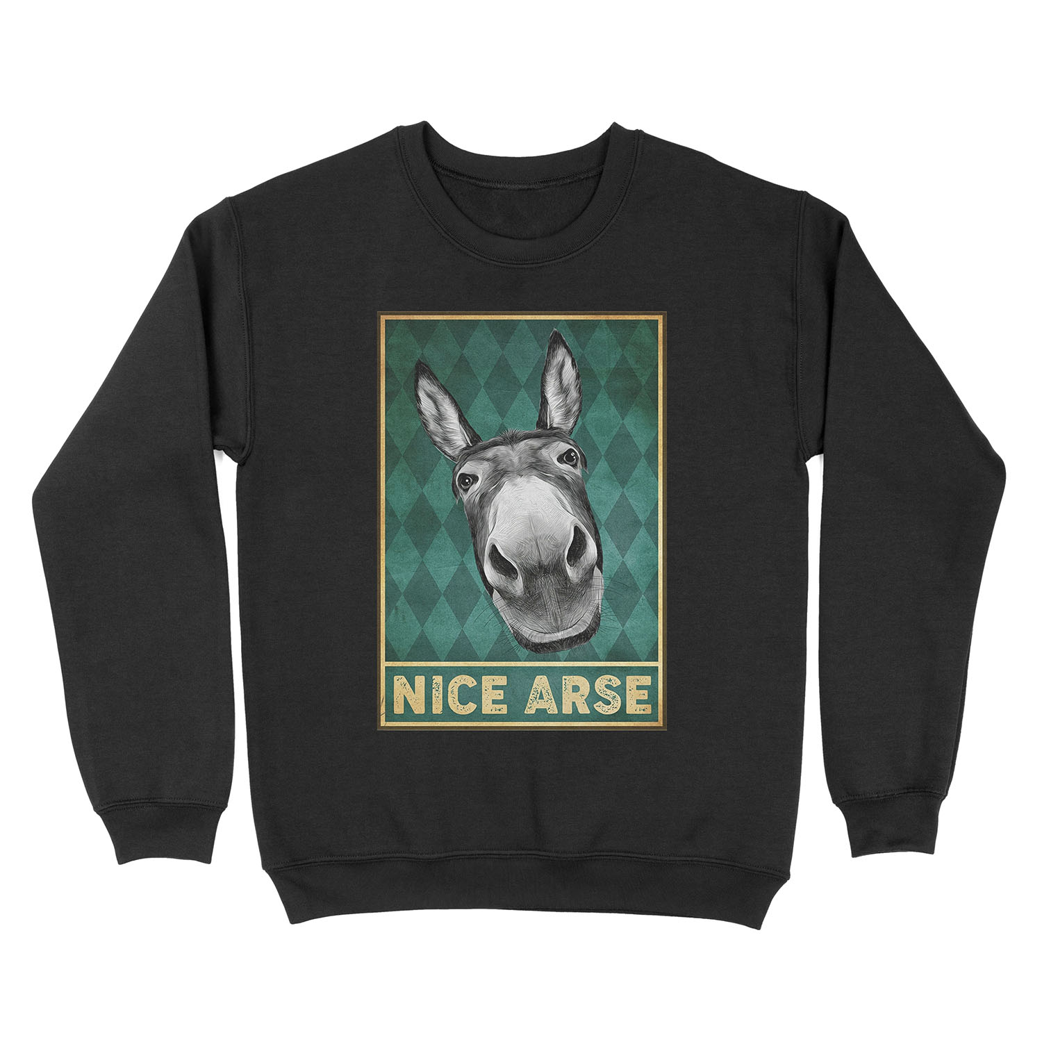 nice arse donkey poster Unisex Crewneck Sweatshirt