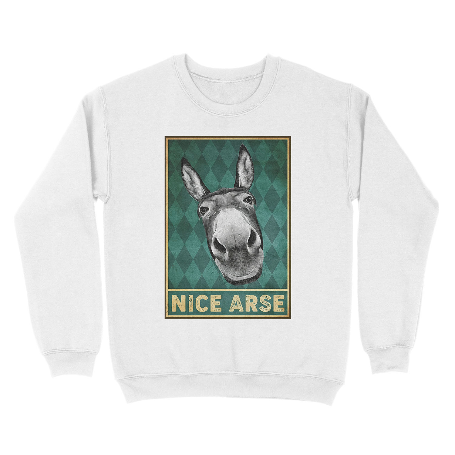 nice arse donkey poster Unisex Crewneck Sweatshirt - Image 2