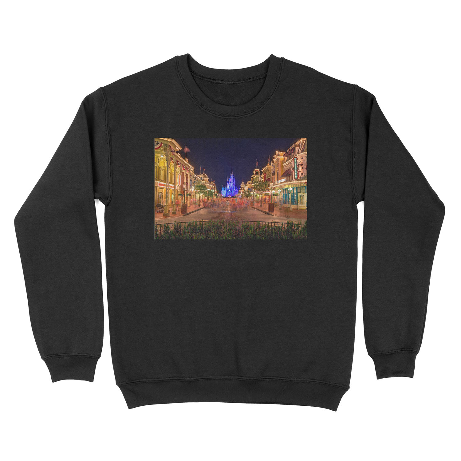 Nighttime On Main Street USA Unisex Crewneck Sweatshirt
