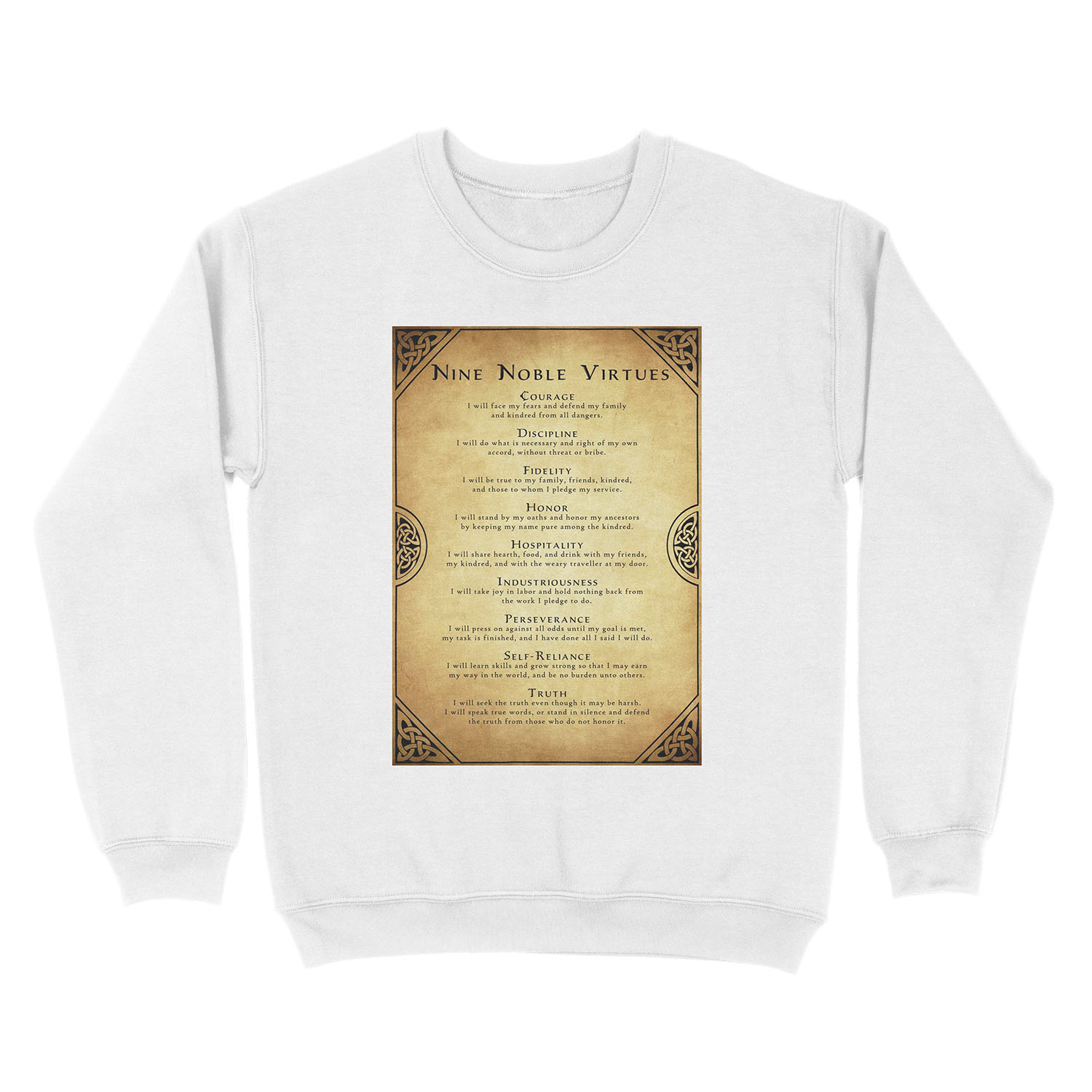 Nine Noble Virtues Unisex Crewneck Sweatshirt - Image 2