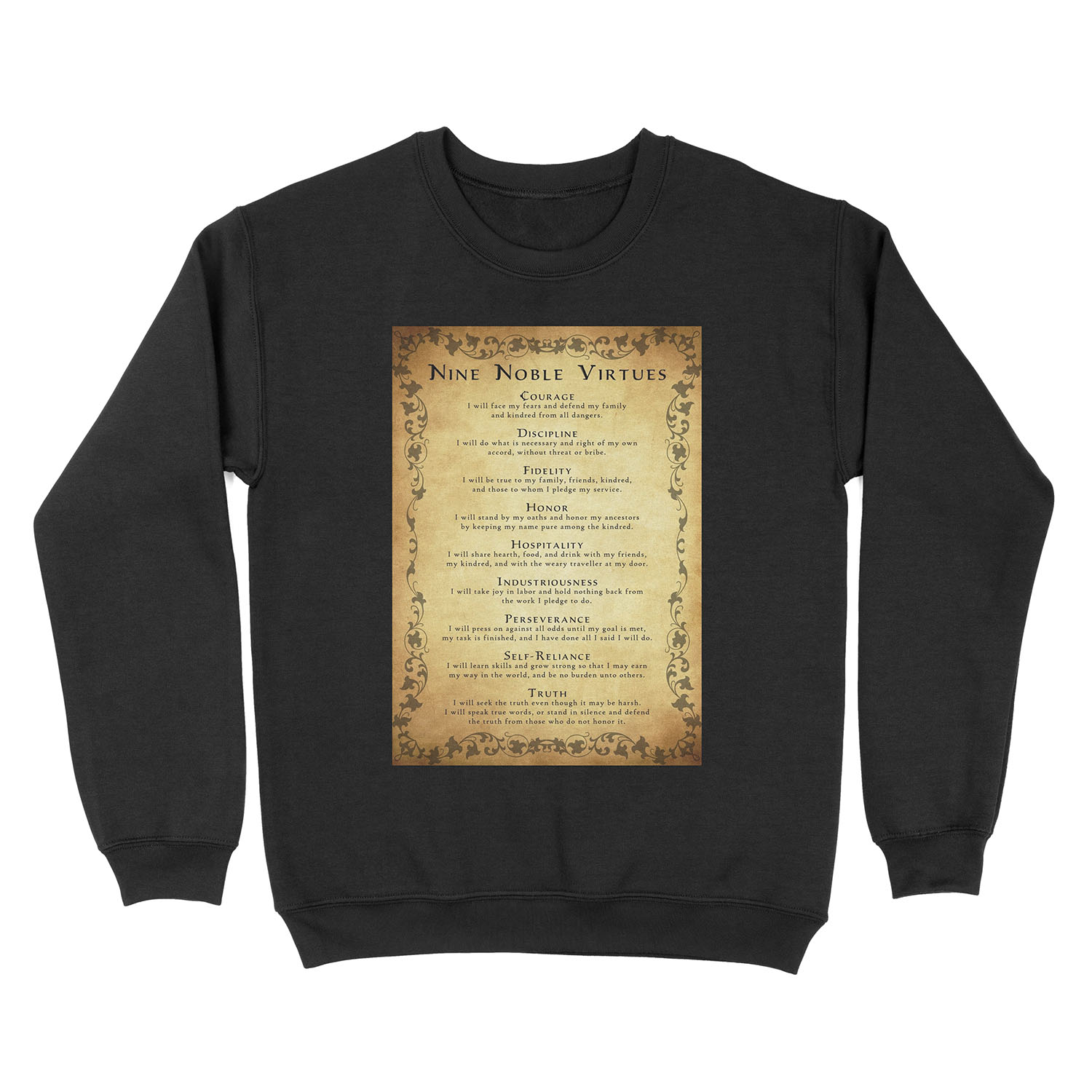 Nine Noble Virtues VERSION 2! Unisex Crewneck Sweatshirt