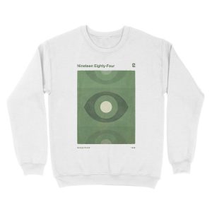 Alternative view of Nineteen Eighty-Four, George Orwell Dystopian Literary Minimalist Art for Book Lovers Unisex Crewneck Sweatshirt