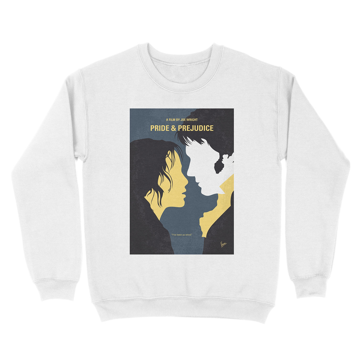 No584- Pride and Prejudice minimal movie poster Unisex Crewneck Sweatshirt - Image 2