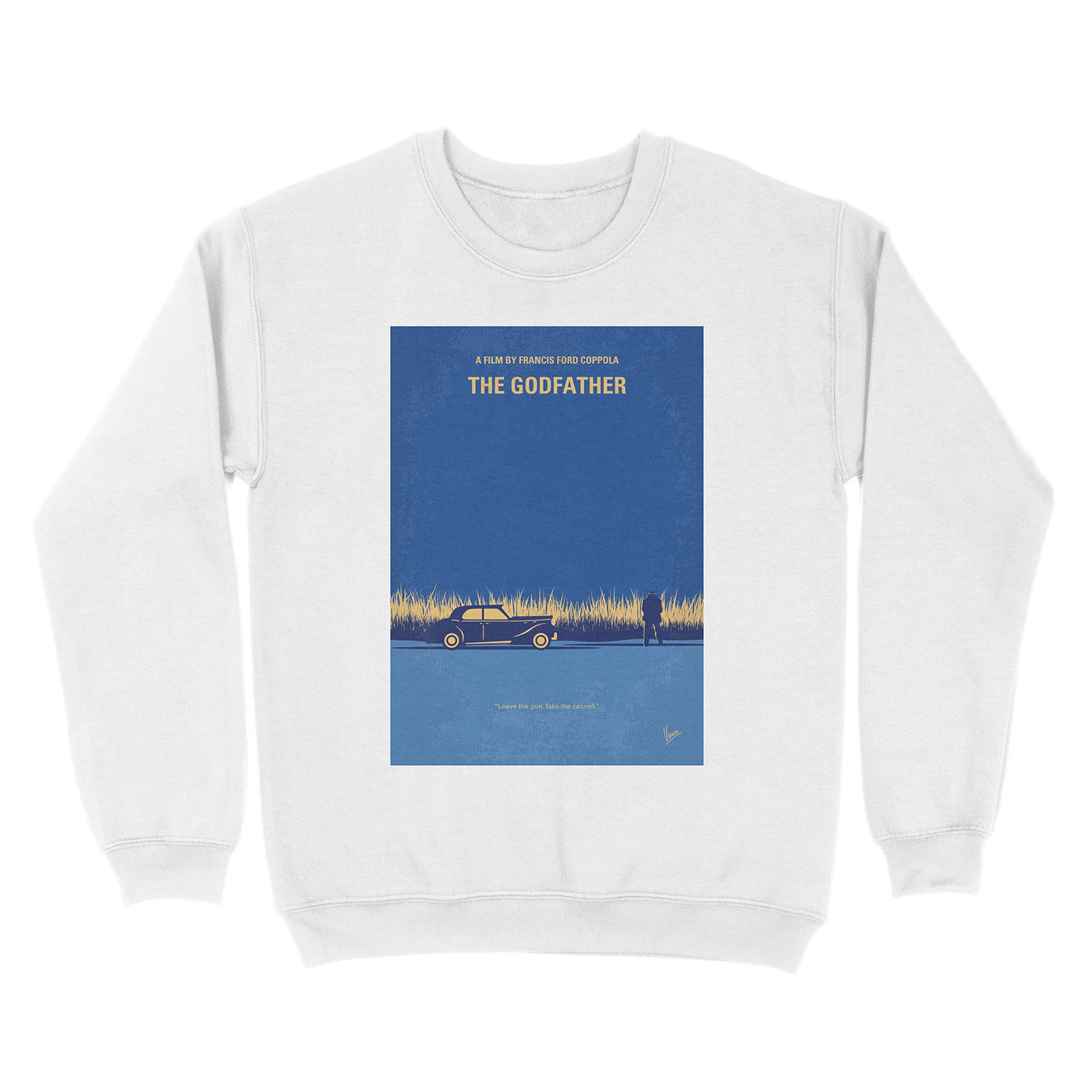 No686-1- Godfather I minimal movie poster Unisex Crewneck Sweatshirt - Image 2