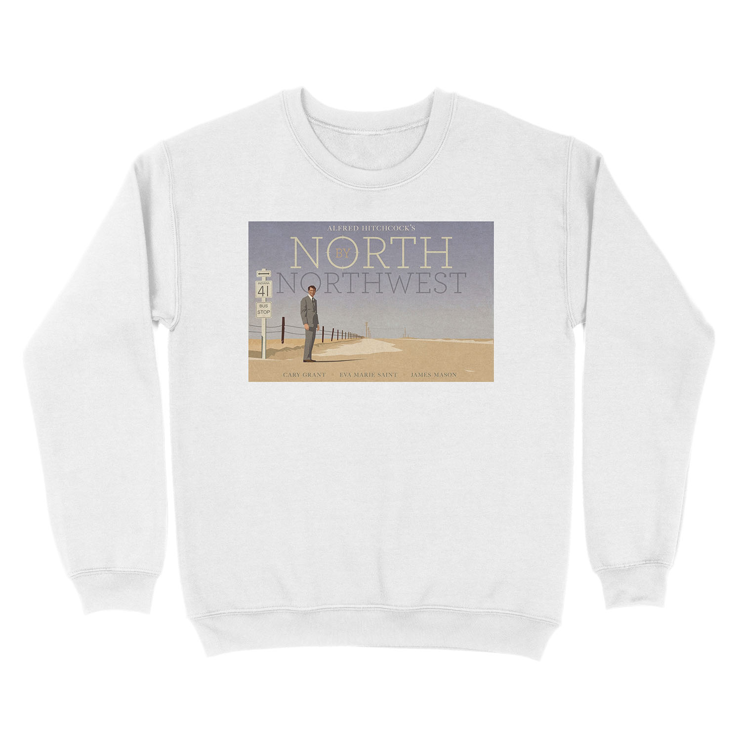 North by Northwest alternative movie poster Unisex Crewneck Sweatshirt - Image 2