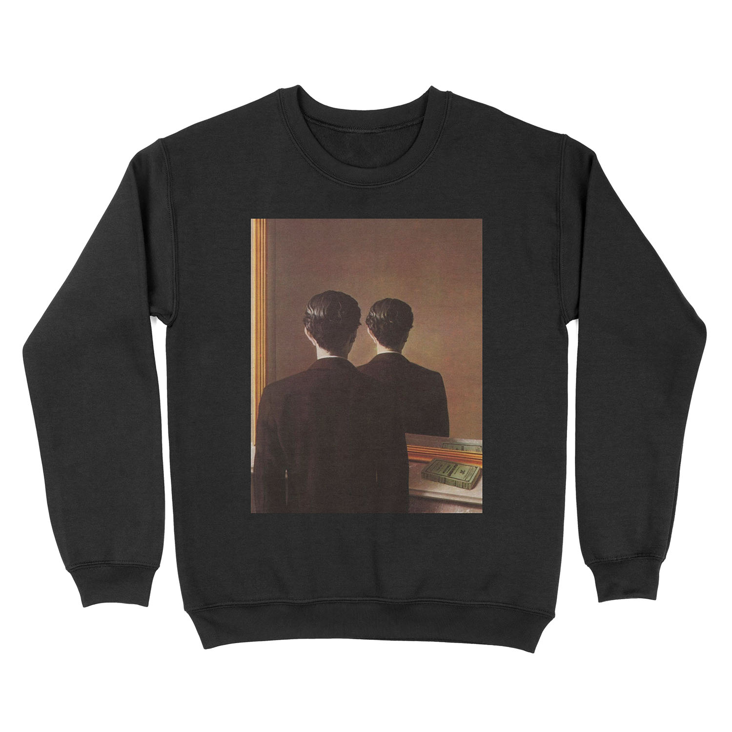 Not to Be Reproduced(La reproduction interdite)-René Magritte Unisex Crewneck Sweatshirt