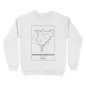 Alternative view of Nürburgring Nordschleife - Germany Track Map Unisex Crewneck Sweatshirt